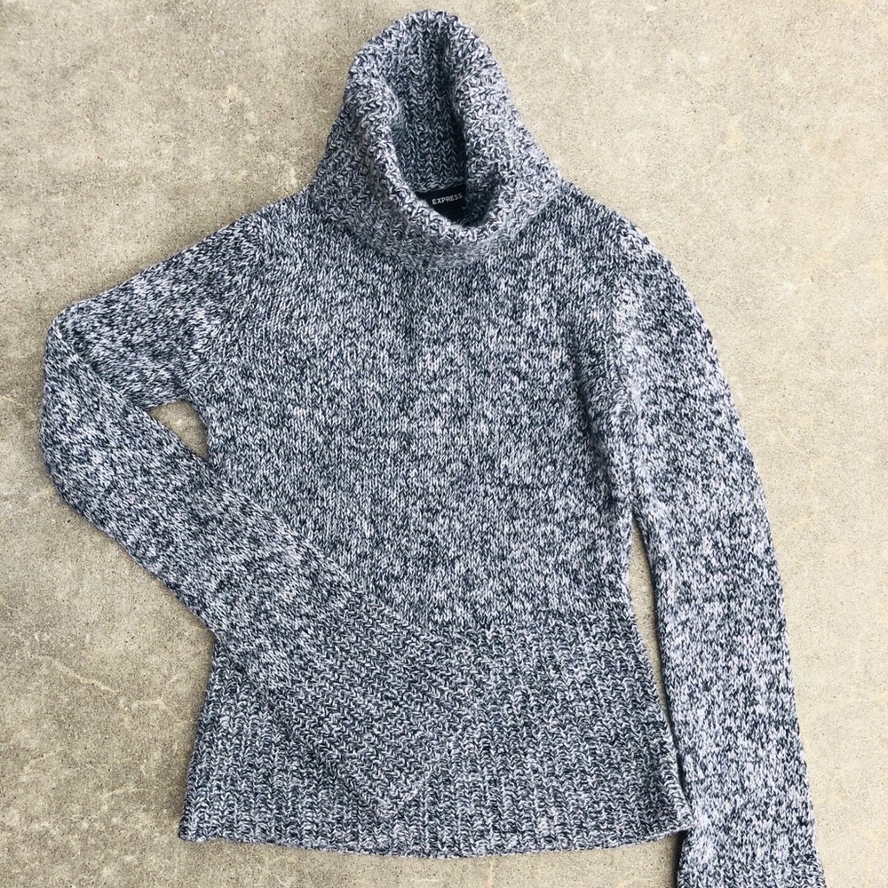 Express Turtleneck Gray Sweater
